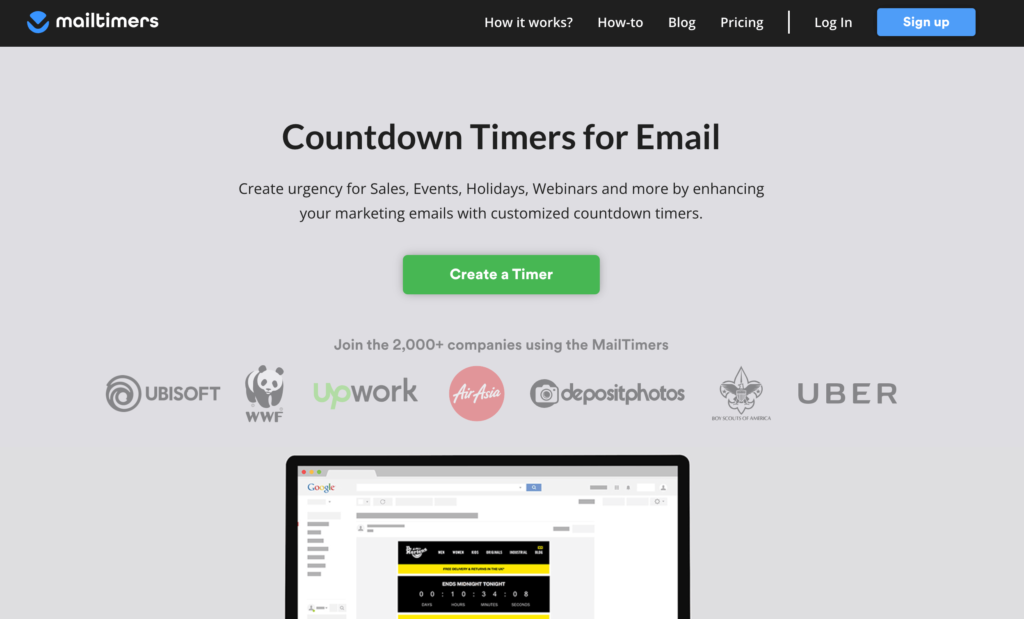 Mailtimers countdown timer for Omnisend email